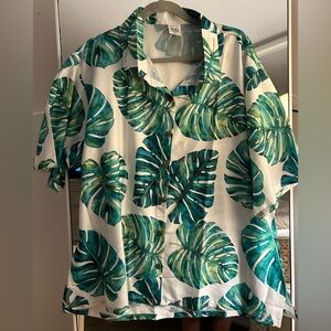 NEW HAPPY BAY Women's Hawaiian Short Sleeve Blouse Shirt 2X